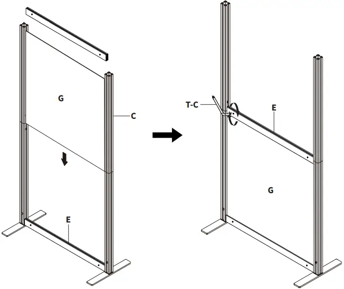 V I V O PP-MWS63D-L Dark Gray Modular Wall System A6