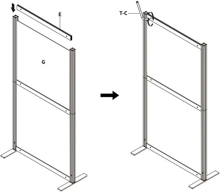 V I V O PP-MWS63D-L Dark Gray Modular Wall System A7
