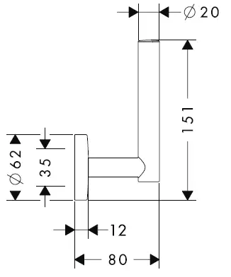 hansgrohe-Logis-40511XXX-Single-Hook-Brass-Chrome-fig-4