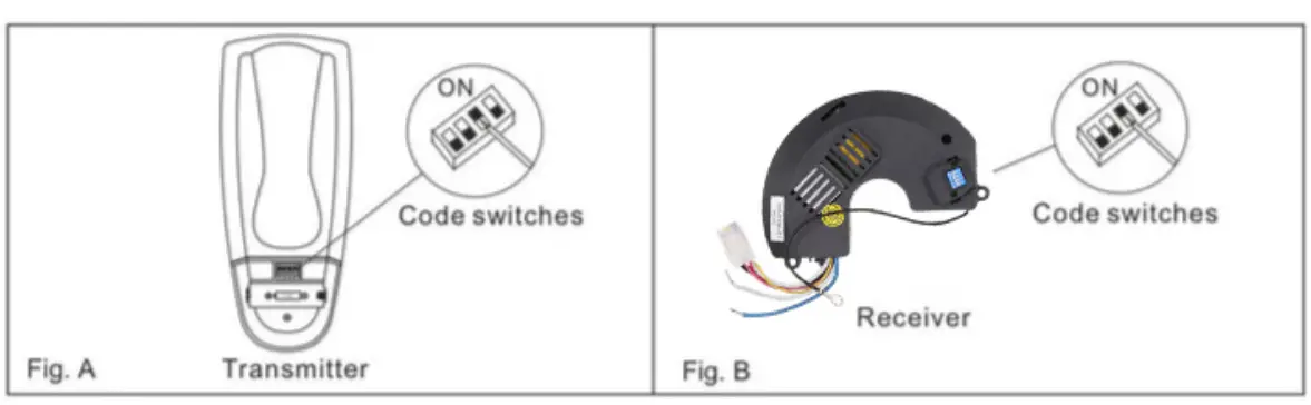 Anderic UC7058GM Ceiling Fan Remote Receiver - remote