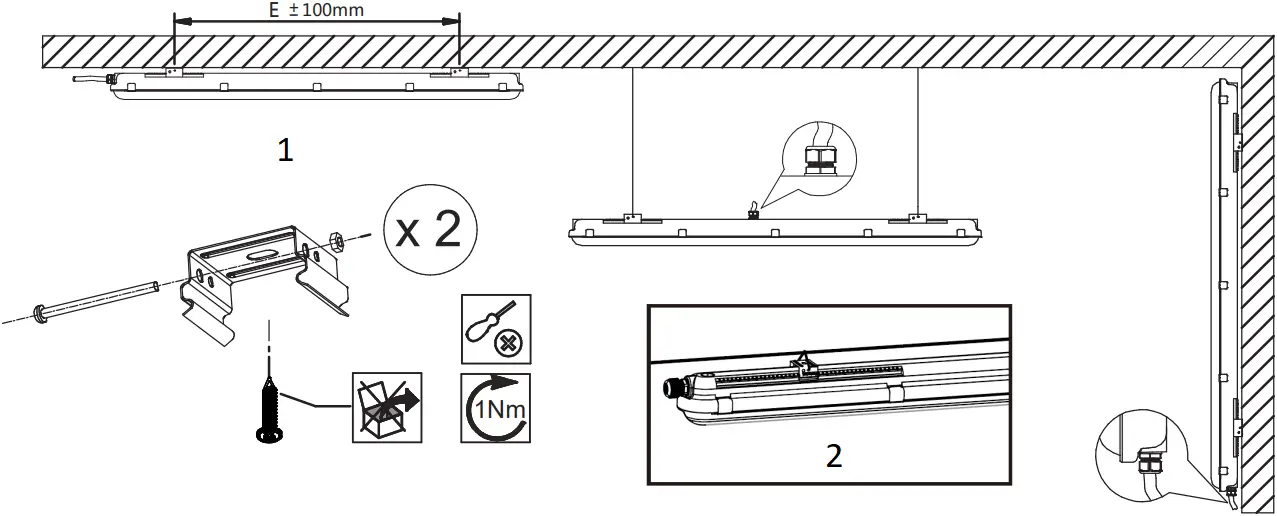 PHILIPS WT120C G2 CoreLine Waterproof Tube Light - b2