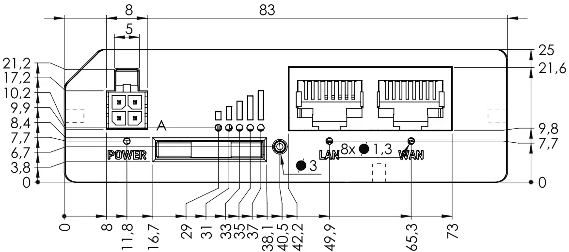 TELTONIKA Networks RUT240 Industrial 4G LTE Wi-Fi Router - FRONT