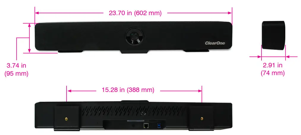 ClearOne Versa Mediabar Video Soundbar - Front View 8