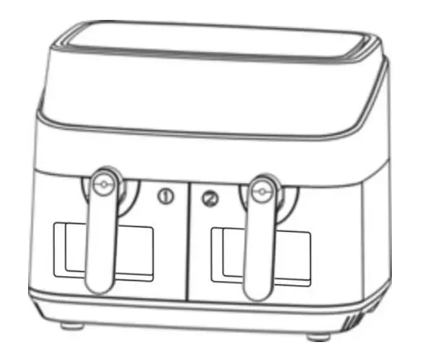 TurboTronic TT-DAF6W Dual Basket Air Fryer