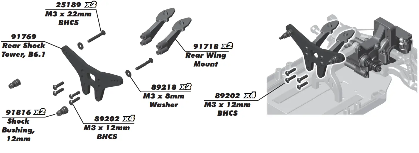 Team Associated RC10B6.1 Scale 2WD Electric off Road Competition Buggy Kit - fig 12