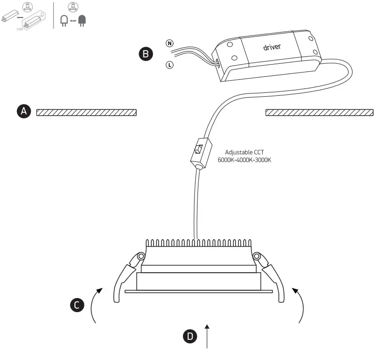 One LIGHT 50115UV LED Ceiling Light - FIG 1