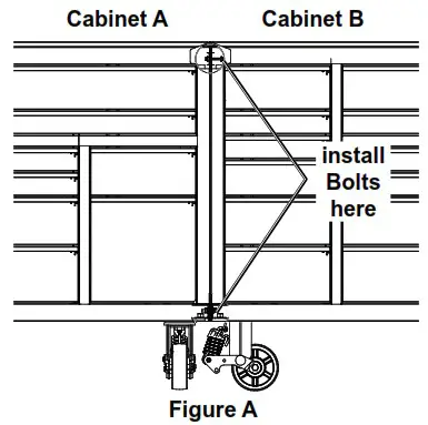 US GENERAL 70381 72 Inch Triple Bank Roller Cabinet - Connecting Cabinets 3