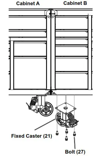 US GENERAL 70381 72 Inch Triple Bank Roller Cabinet - Connecting Cabinets 8