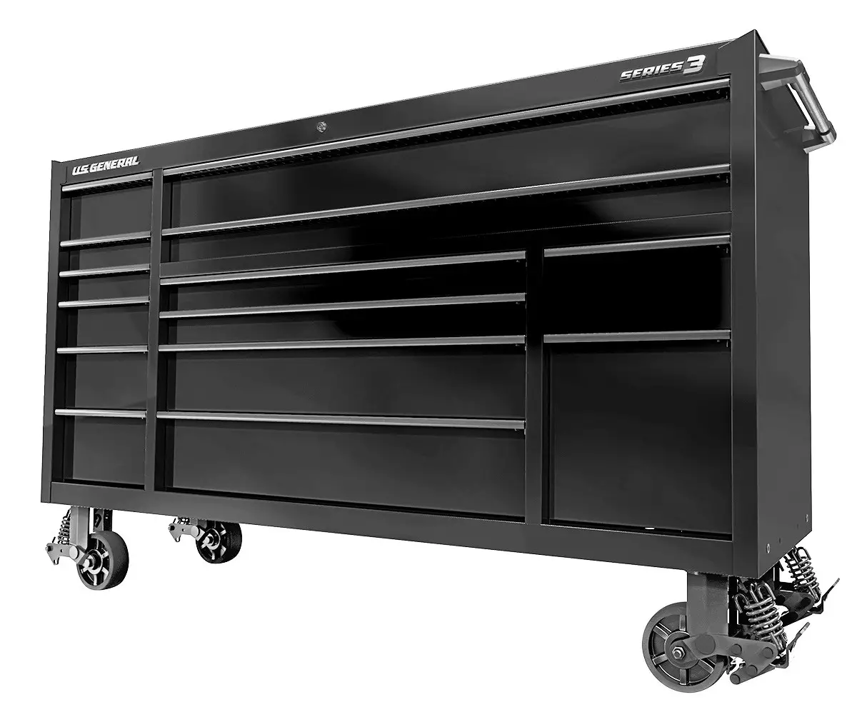 US GENERAL 70381 72 Inch Triple Bank Roller Cabinet - Cover