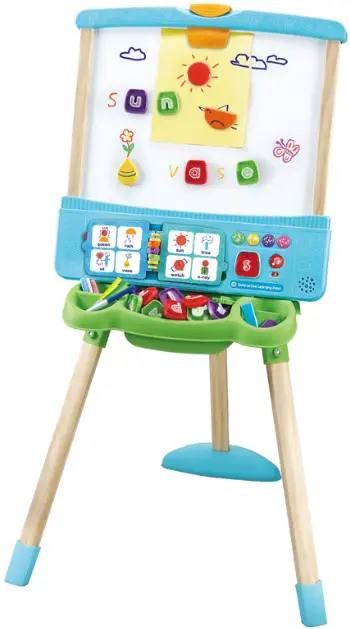 Leap Frog 615303 Interactive Learning 2 In 1 Blackboard or Whiteboard Easel