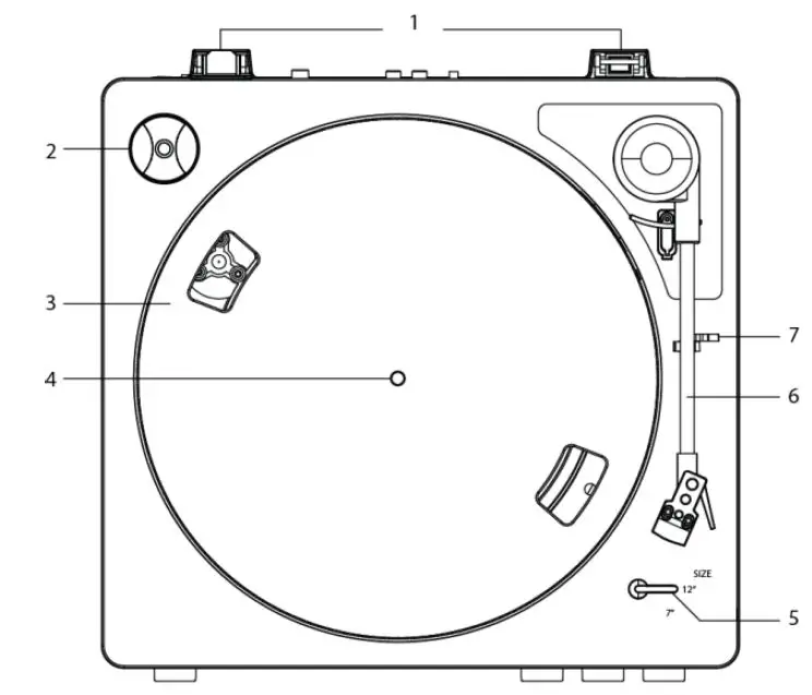Crosley T400 Turntable Record Player-fig-1