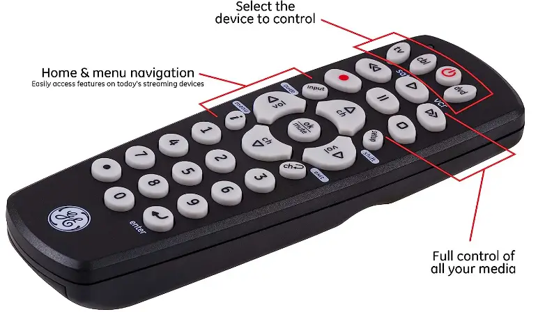 GE JAS34456 Universal Remote Control-fig-1