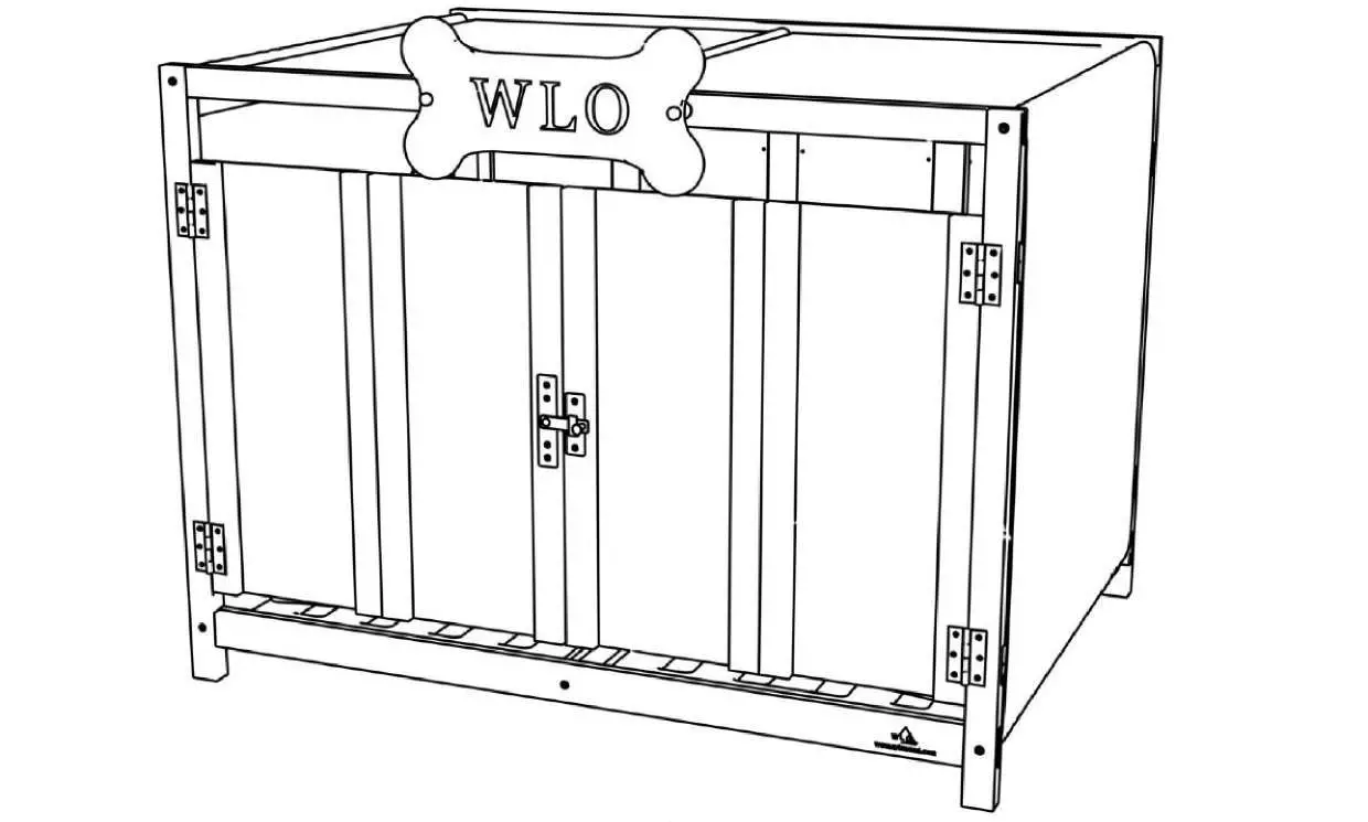 WLO Wood Pueblo Solid Spruce Elevated Dog House - overview 12