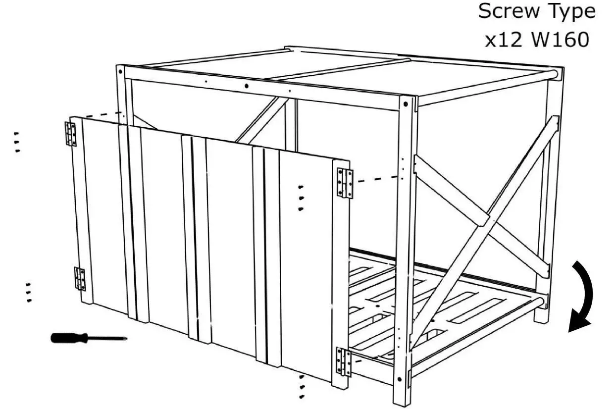 WLO Wood Pueblo Solid Spruce Elevated Dog House - overview 16