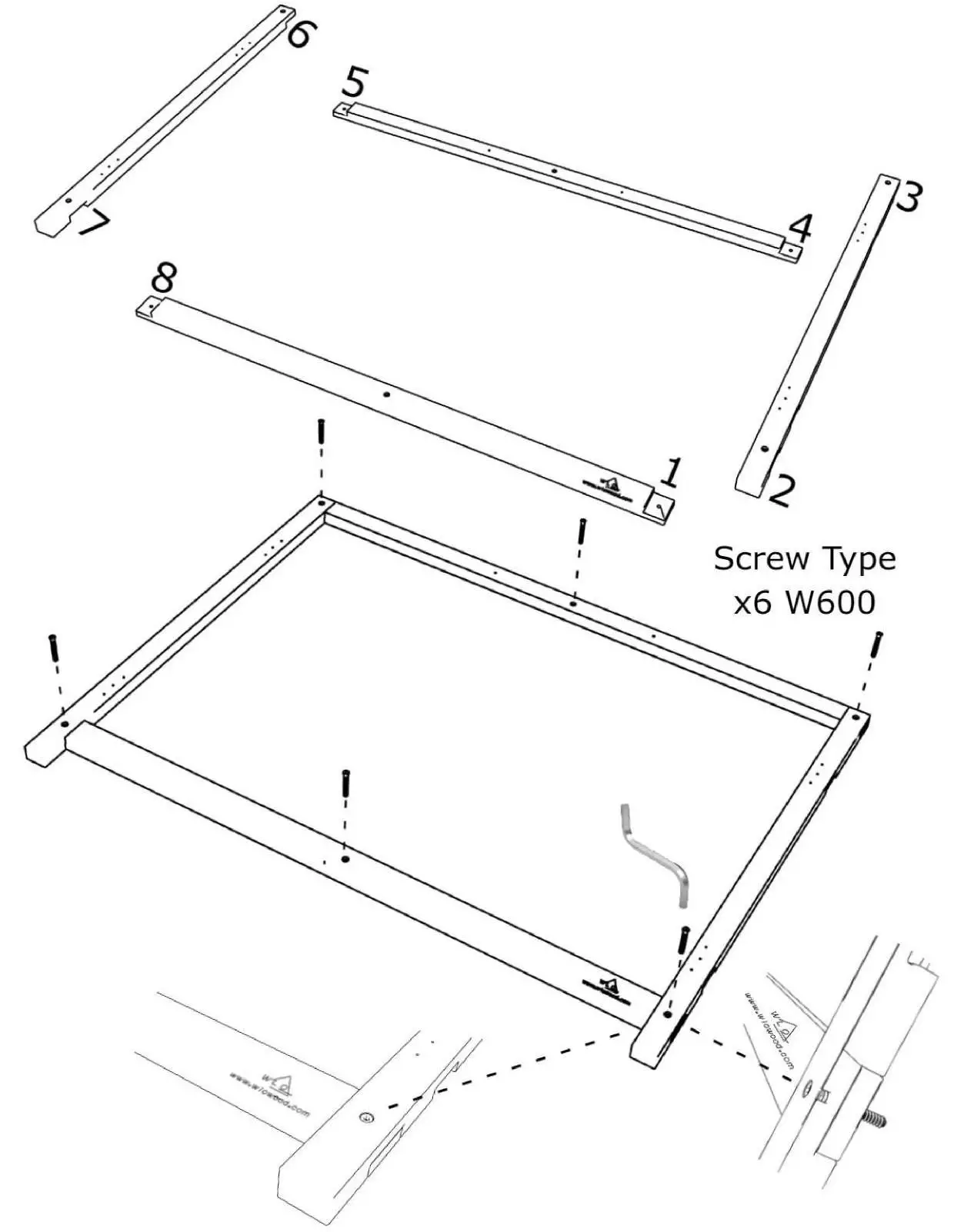 WLO Wood Pueblo Solid Spruce Elevated Dog House - overview 2
