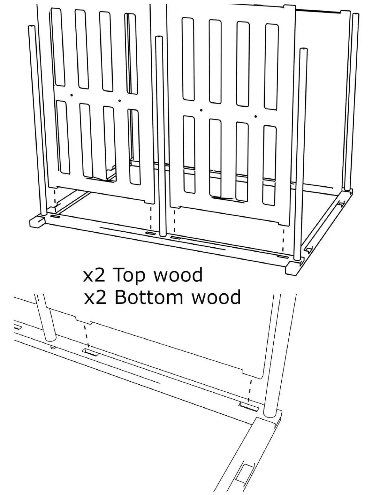 WLO Wood Pueblo Solid Spruce Elevated Dog House - overview 4
