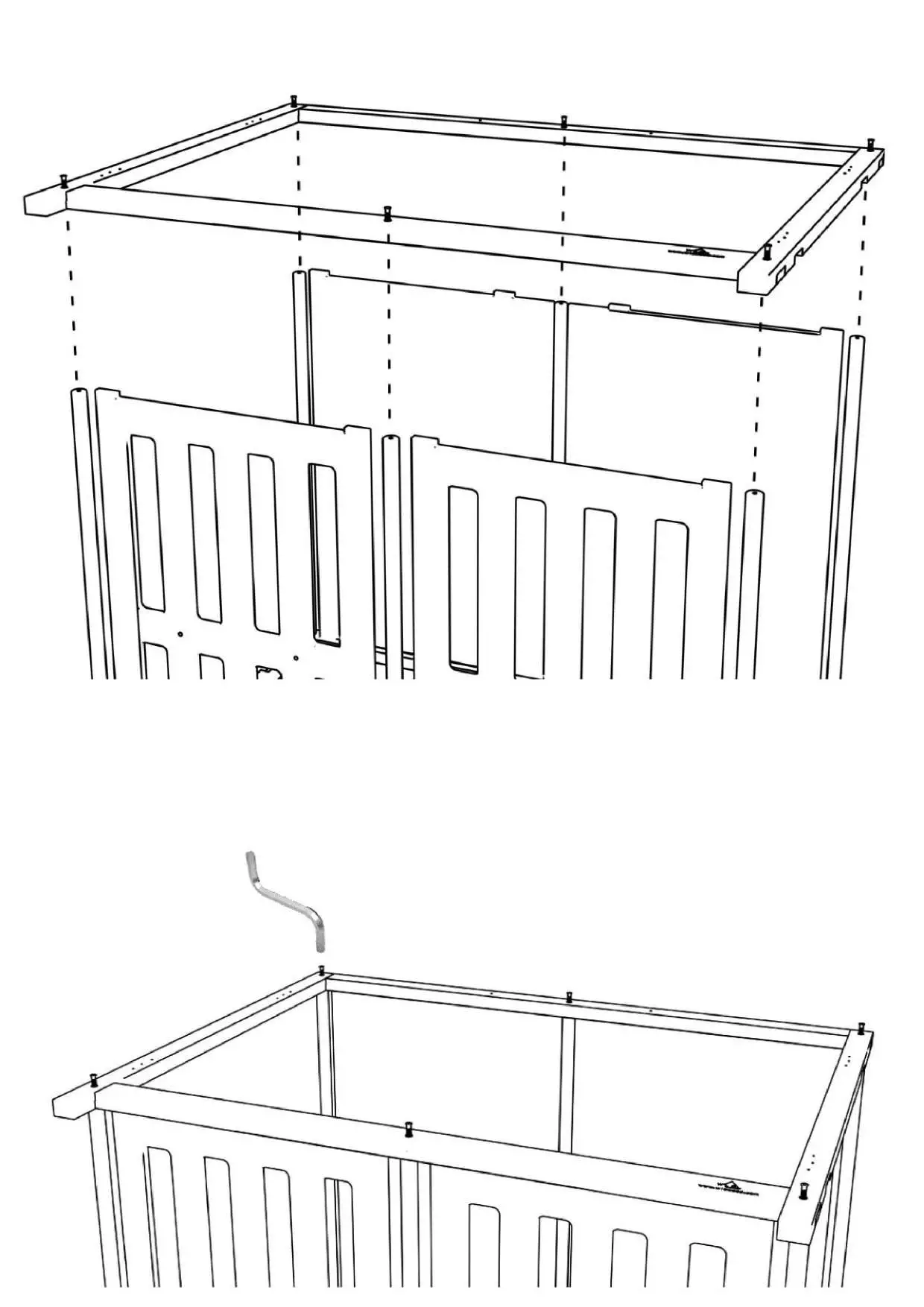 WLO Wood Pueblo Solid Spruce Elevated Dog House - overview 6