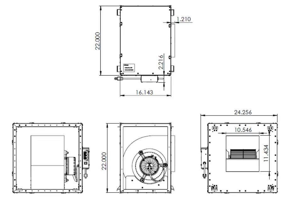 AirScape AH2-CF-1900 Air Handler 2 Cabinet Fan - SPECIFICATIONS 2