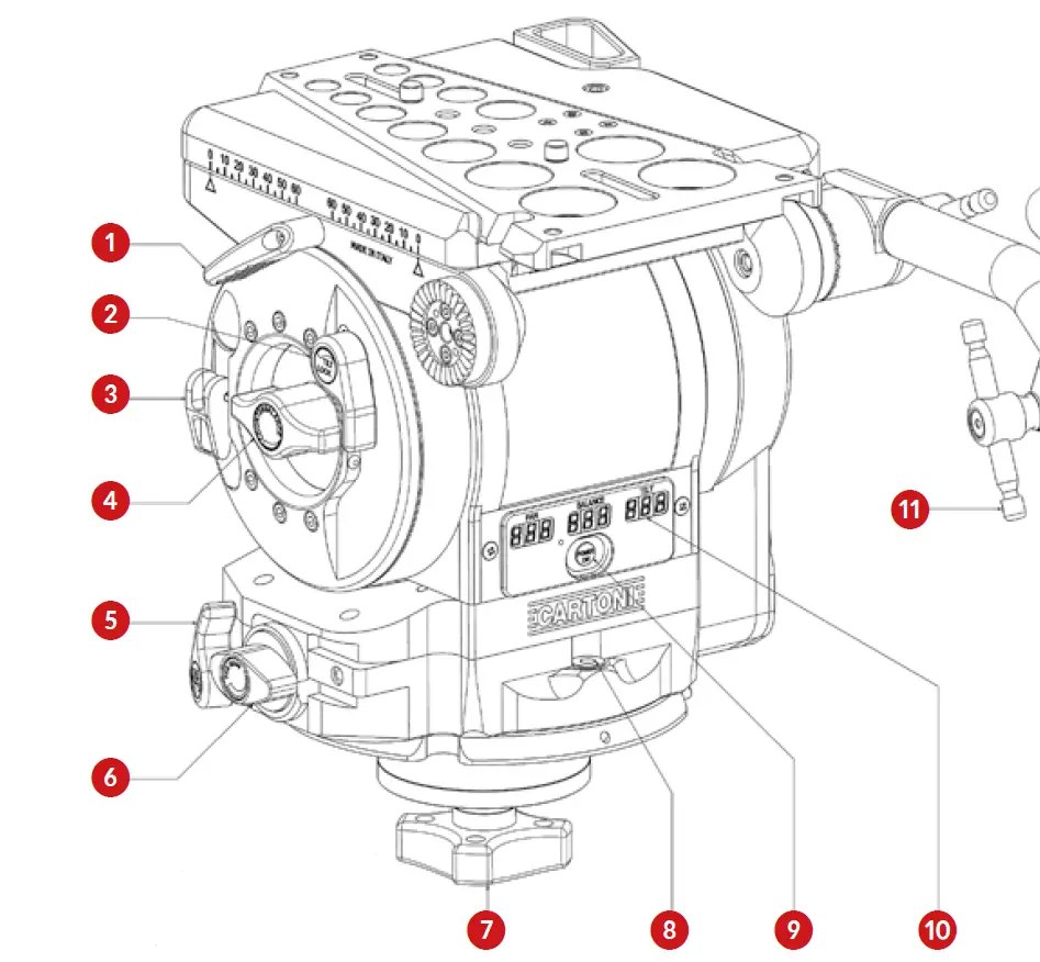 CARTONI-Master-40-Fluid-Heads-Flat Base-1