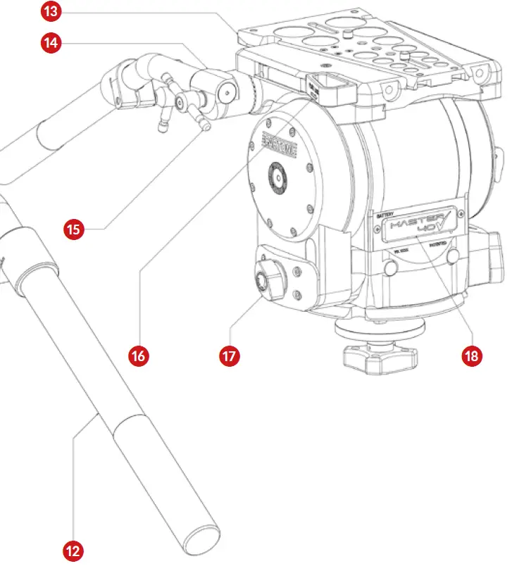 CARTONI-Master-40-Fluid-Heads-Flat Base-2