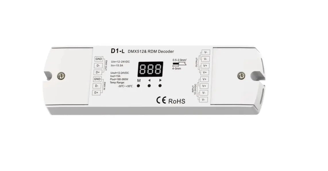 Cosmo D1-l 1 Channel Constant Voltage Dmx512 And Rdm Decoder Instruction Manual
