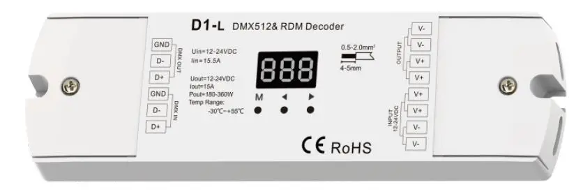 COSMO D1-L 1 Channel Constant Voltage DMX512 and RDM Decoder Instruction Manual-product