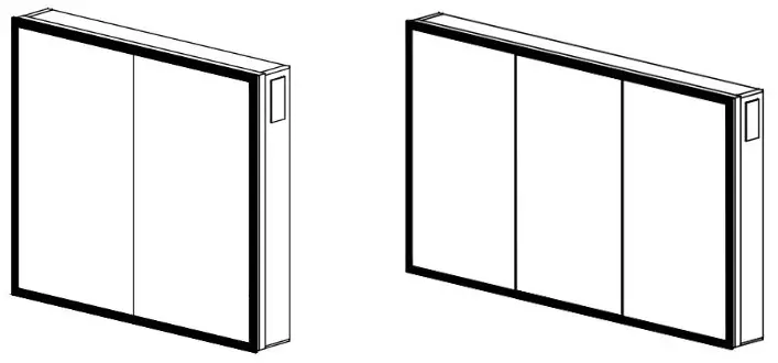 Ursa Silver 2 Door Mirrored Bathroom Cabinet with Lights Bluetooth and Demister - cover