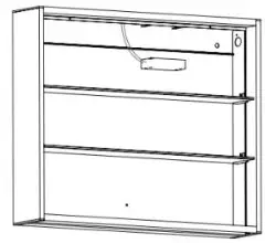 Ursa Silver 2 Door Mirrored Bathroom Cabinet with Lights Bluetooth and Demister - overview 4