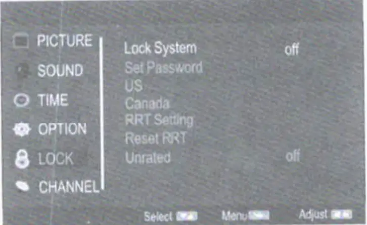 Lock Menu