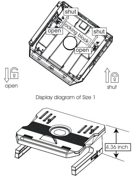 DarkFlash DLT22 Foldable Stand - Display Diagram