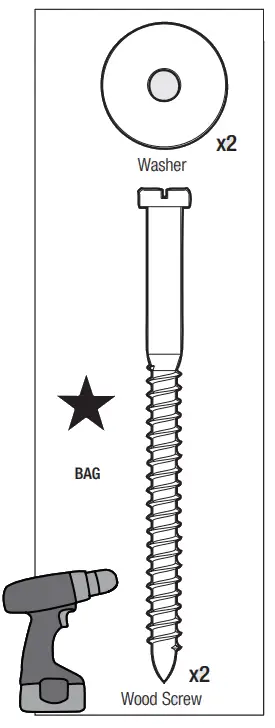 Hunter 51716 Indoor Matte Black Ceiling Fan with Remote and Light Kit - Screws 1