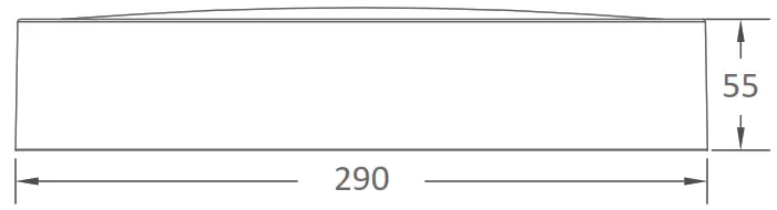 BRIDA Quanta Q290 Ceiling LED Light - Dimension