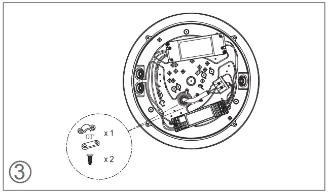 BRIDA Quanta Q290 Ceiling LED Light - Install the cable clip