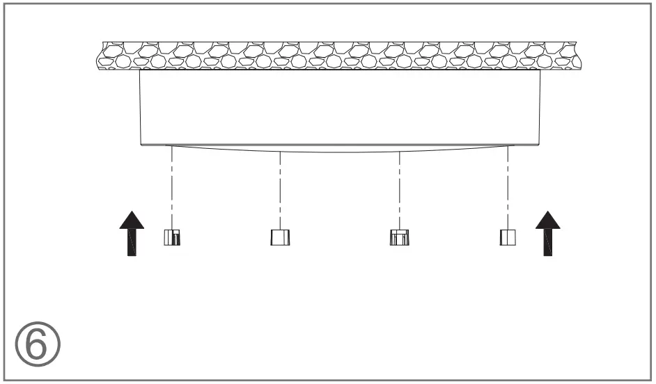 BRIDA Quanta Q290 Ceiling LED Light - Install the plastic plugs