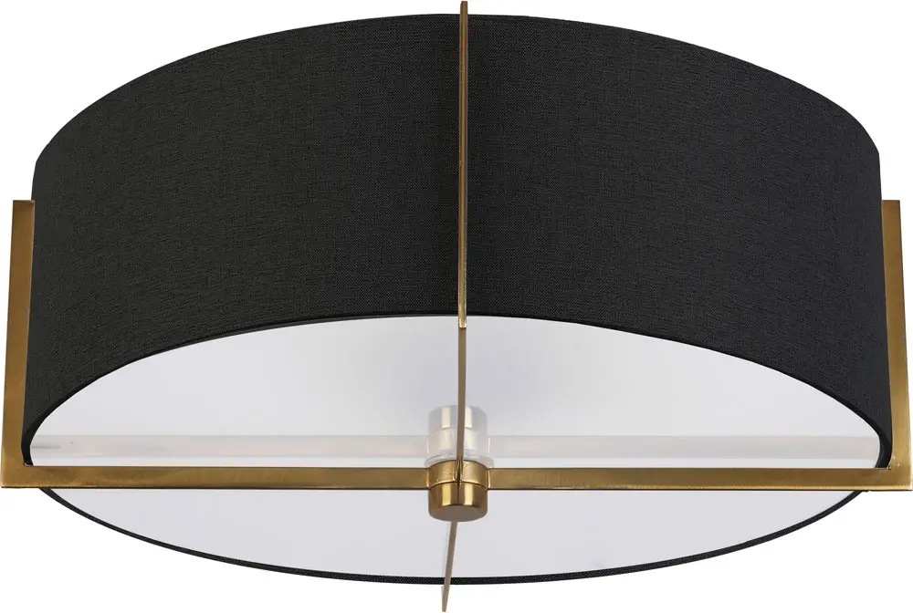 Dainolite PST-153SF Preston Contemporary Brass Flush Lighting