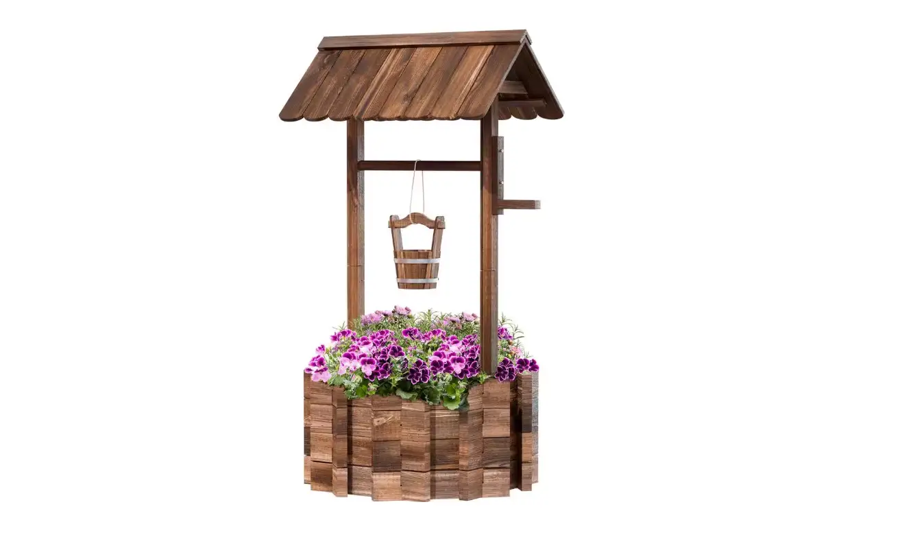 Sizzim G28001 Wooden Well Planter Instruction Manual