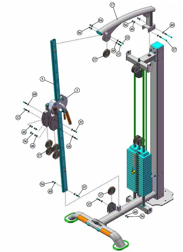 TUFFSTUFF Apollo 7200 Series Leg Press Fitness Station Owner's Manual - Assembly List