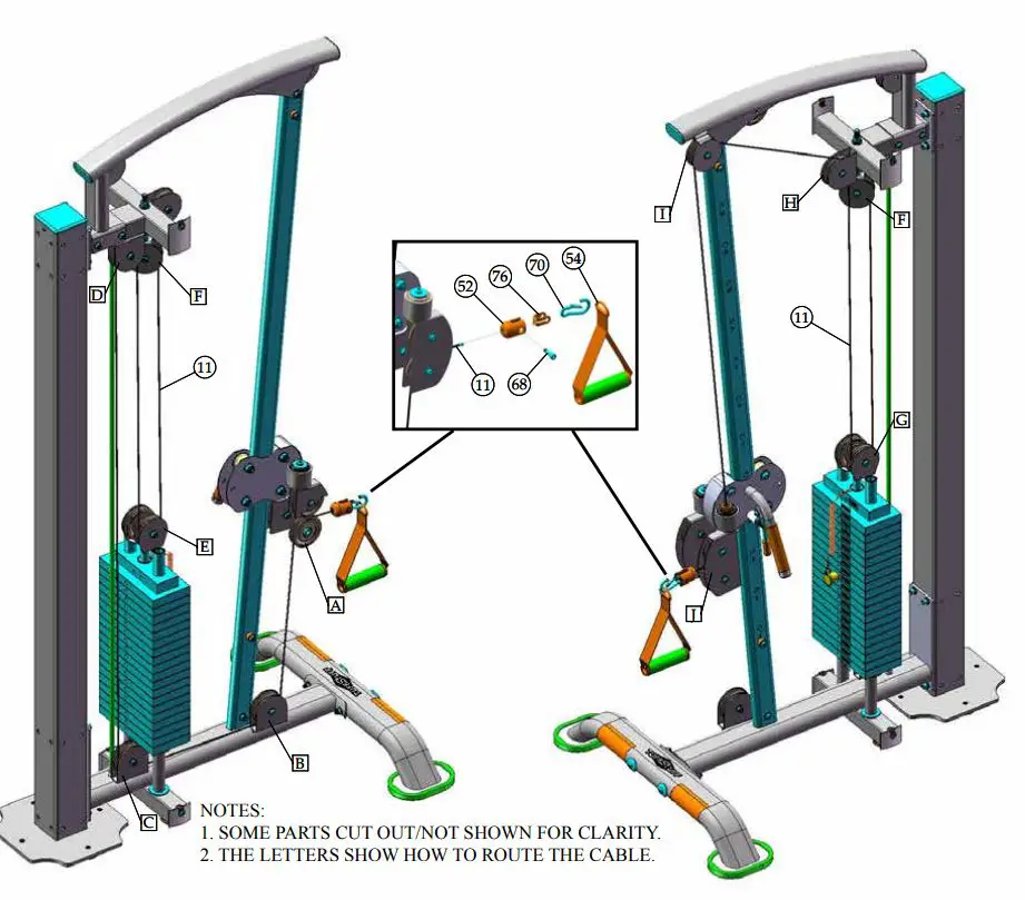 TUFFSTUFF Apollo 7200 Series Leg Press Fitness Station Owner's Manual - Assembly List