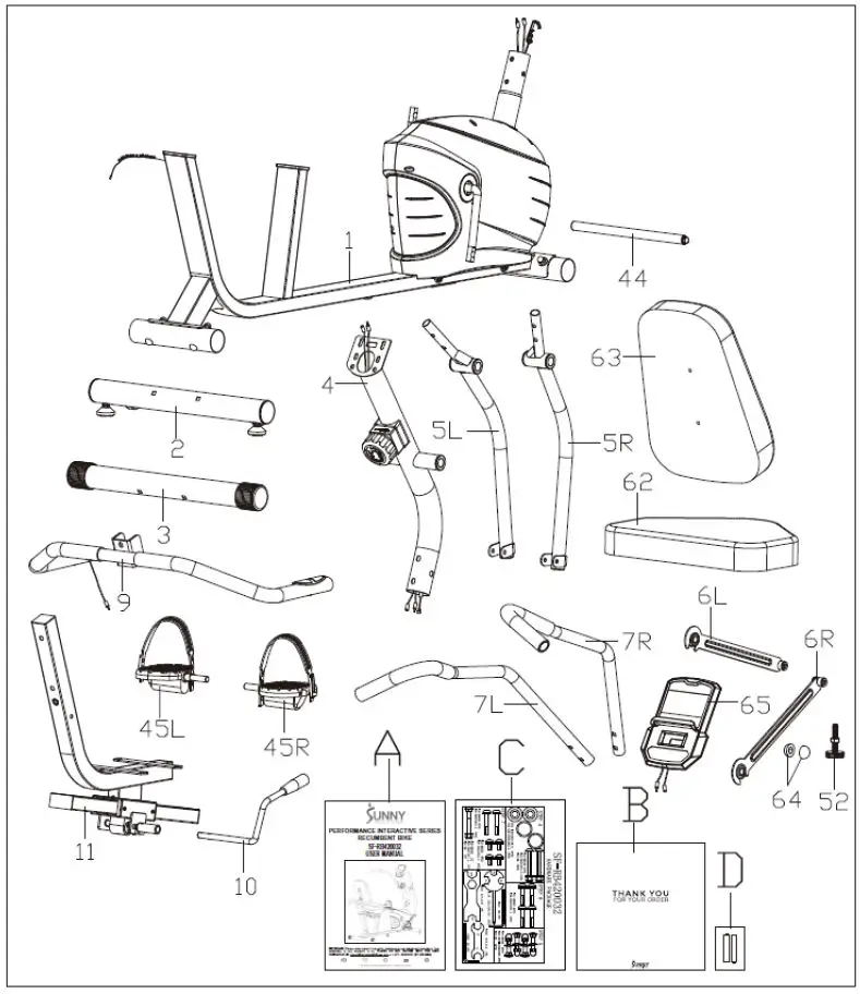SUNNY SF-RB420032 Performance Interactive Series Recumbent Bike-fig-1