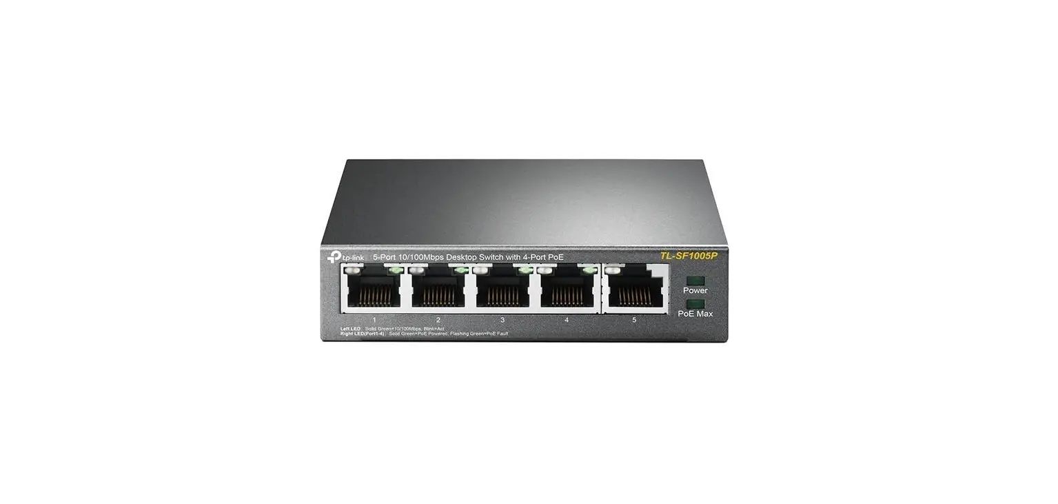 Tp-link Tl-sf1005p 5 Port 100mbps Desktop Poe Poe+ Switch Installation Guide
