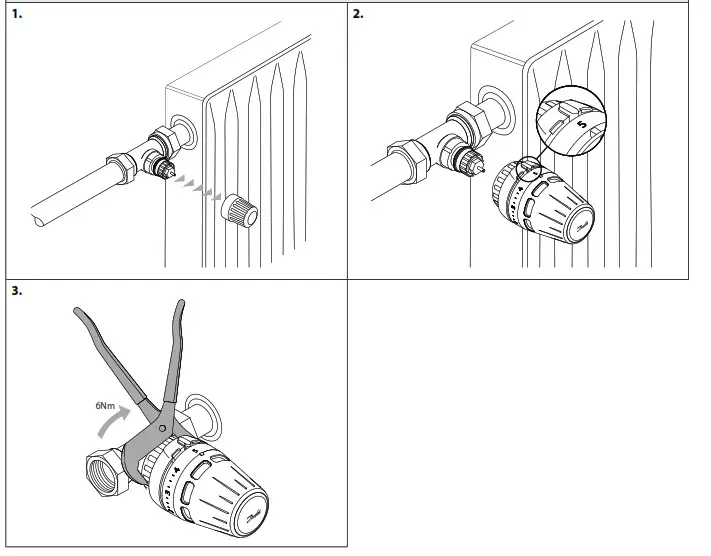 Danfoss 015G3690 Regus RA nut Thermostatic Sensors - Fig1