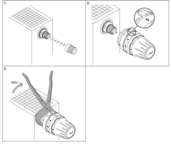 Danfoss 015G3690 Regus RA nut Thermostatic Sensors - Fig2