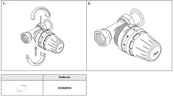Danfoss 015G3690 Regus RA nut Thermostatic Sensors - Fig5