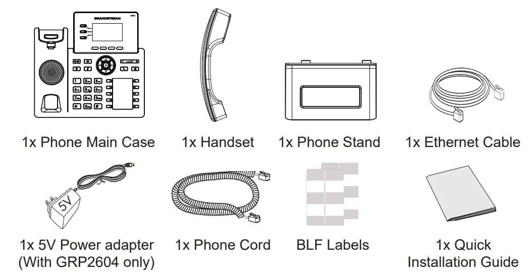 GRANDSTREAM GRP2604 3-Line Essential IP Phone - PACKAGE