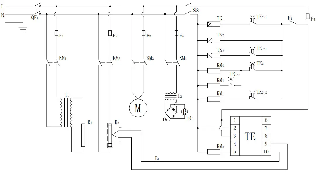 TEKOPACK T 5540 Shrink Wrapping Packaging Machine - Electrical schematic