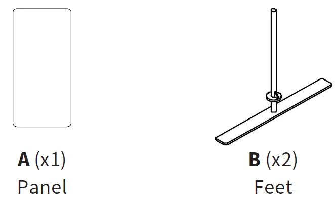 V I V O PP-1-T024D Dark Gray Freestanding Room Divider 2