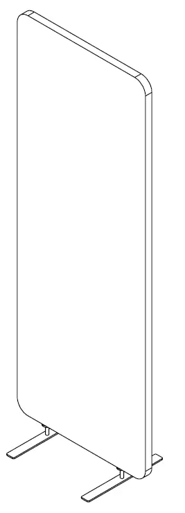 V I V O PP-1-T024D Dark Gray Freestanding Room Divider 4