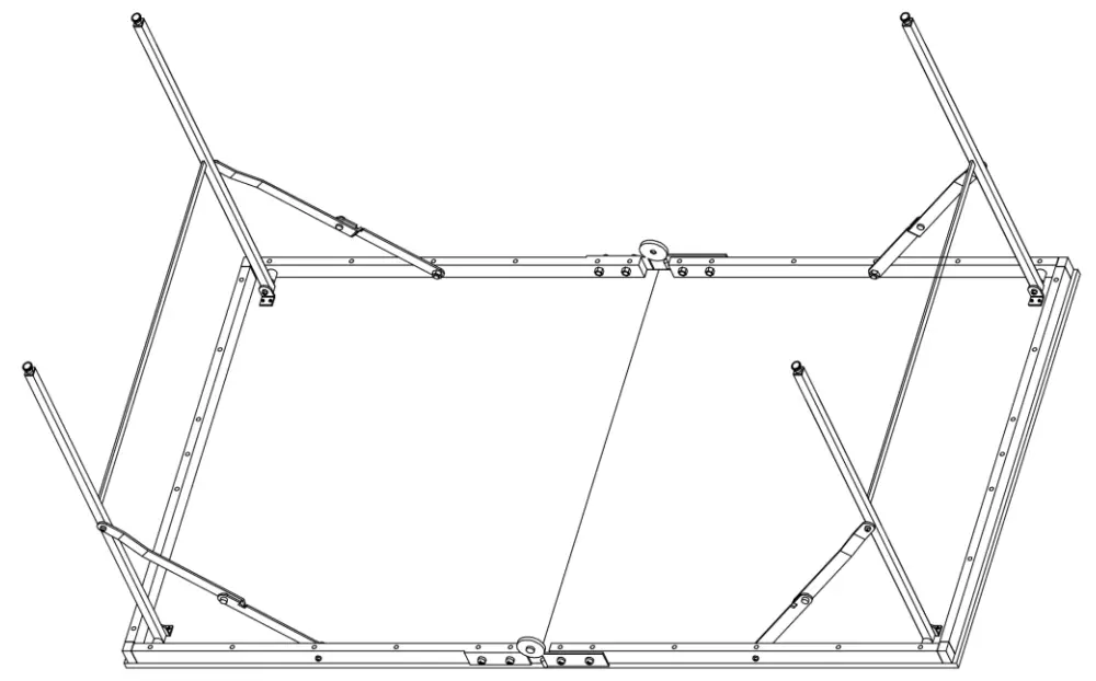 Trekkrunner 153-1-6 Mini Table Tennis Table - extended