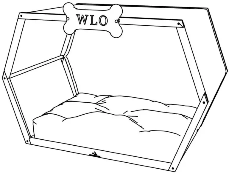 WLO Wood Hexxon Solid Dog House