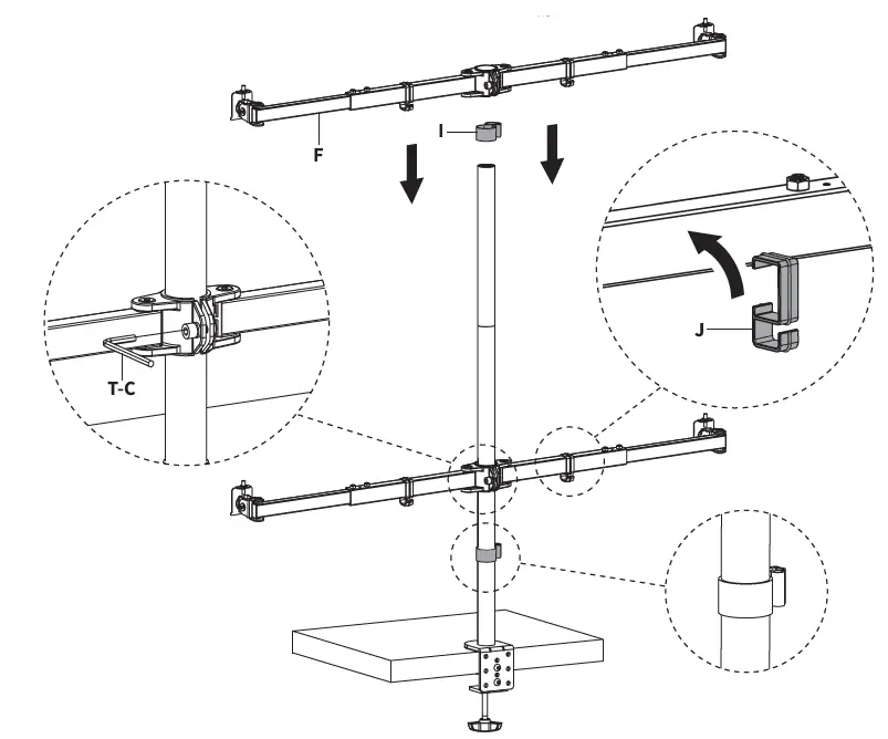 V-I-V-O-STAND-TS38C-4-Telescoping-Quad-Monitor-Desk-Mount-fig- (10)